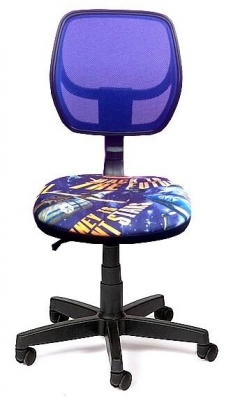Детское компьютерное кресло Libao LB-C05 Сетка синяя / Космос