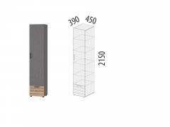 Шкаф-пенал лев/прав Витра Денвер 401.06