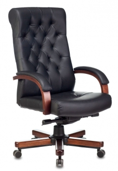 Кресло руководителя Бюрократ Бюрократ T-9928WALNUT/BLACK