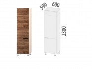 Пенал под встраиваемый холодильник лев/прав Витра Дакота 103.77