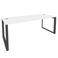 Стол рабочий руководителя на О-образном м/к ONIX Рива O.MO-SRR-6.8 Белый Бриллиант/Антрацит