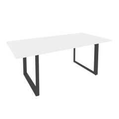 Стол переговорный на О-образном м/к ONIX Рива O.MO-PRG-19 Белый Бриллиант/Антрацит