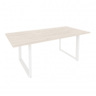Стол переговорный на О-образном м/к ONIX Рива O.MO-PRG-19 Денвер Светлый/Белый