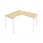 Стол письменный Рива METAL SYSTEM Б.СА-3 Л Акация/Белый