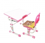 Комплект парта и стул с чехлом RIFFORMA RIFFORMA SET-10 Белый Розовый