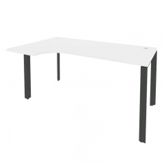 Стол эргономичный левый на П-образном м/к Рива ONIX O.MP-SA-1L Белый Бриллиант/Антрацит