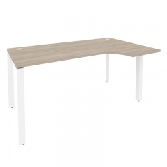 Стол эргономичный правый на П-образном м/к Рива ONIX O.MP-SA-1R Дуб Аттик/Белый