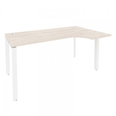 Стол эргономичный правый на П-образном м/к Рива ONIX O.MP-SA-1R Денвер Светлый/Белый