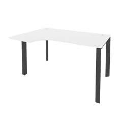 Стол эргономичный левый на П-образном м/к Рива ONIX O.MP-SA-2L Белый Бриллиант/Антрацит