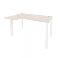 Стол эргономичный левый на П-образном м/к Рива ONIX O.MP-SA-2L Денвер Светлый/Белый