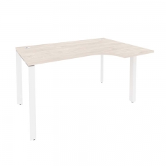 Стол эргономичный правый на П-образном м/к Рива ONIX O.MP-SA-2R Денвер Светлый/Белый