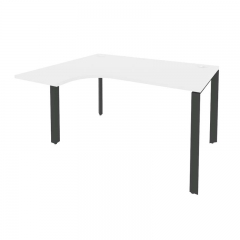 Стол эргономичный левый на П-образном м/к Рива ONIX O.MP-SA-3L Белый Бриллиант/Антрацит
