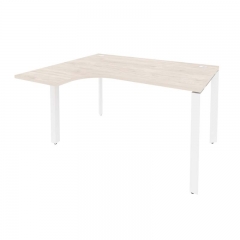 Стол эргономичный левый на П-образном м/к Рива ONIX O.MP-SA-3L Денвер Светлый/Белый