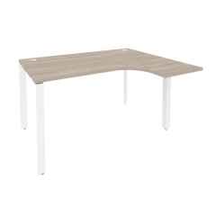 Стол эргономичный правый на П-образном м/к Рива ONIX O.MP-SA-3R Дуб Аттик/Белый