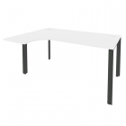 Стол эргономичный левый на П-образном м/к Рива ONIX O.MP-SA-4L Белый Бриллиант/Антрацит