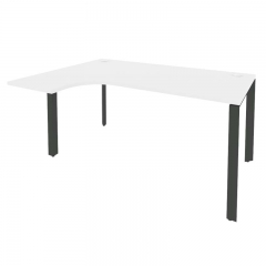 Стол эргономичный левый на П-образном м/к Рива ONIX O.MP-SA-4L Белый Бриллиант/Антрацит