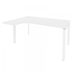 Стол эргономичный левый на П-образном м/к Рива ONIX O.MP-SA-4L Белый Бриллиант
