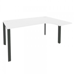 Стол эргономичный правый на П-образном м/к Рива ONIX O.MP-SA-4R Белый Бриллиант/Антрацит