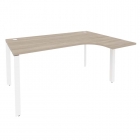 Стол эргономичный правый на П-образном м/к Рива ONIX O.MP-SA-4R Дуб Аттик/Белый
