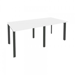Стол переговорный 2 столешницы Рива ONIX O.MP-PRG-2.1 Белый Бриллиант/Антрацит