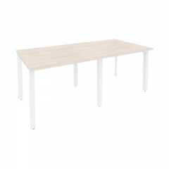 Стол переговорный 2 столешницы Рива ONIX O.MP-PRG-2.1 Денвер Светлый/Белый