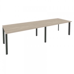 Стол переговорный 2 столешницы Рива ONIX O.MP-PRG-2.4 Дуб Аттик/Антрацит