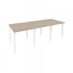 Стол переговорный 3 столешницы Рива ONIX O.MP-PRG-3.0 Дуб Аттик/Белый