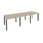 Стол переговорный 3 столешницы Рива ONIX O.MP-PRG-3.1 Дуб Аттик/Антрацит