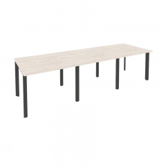 Стол переговорный 3 столешницы Рива ONIX O.MP-PRG-3.1 Денвер Светлый/Антрацит