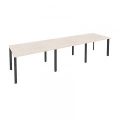 Стол переговорный 3 столешницы Рива ONIX O.MP-PRG-3.2 Денвер Светлый/Антрацит