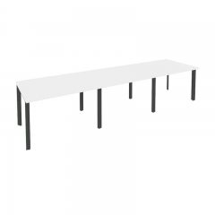 Стол переговорный 3 столешницы Рива ONIX O.MP-PRG-3.2 Белый Бриллиант/Антрацит