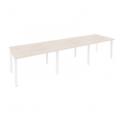 Стол переговорный 3 столешницы Рива ONIX O.MP-PRG-3.2 Денвер Светлый/Белый