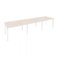 Стол переговорный 3 столешницы Рива ONIX O.MP-PRG-3.2 Денвер Светлый/Белый