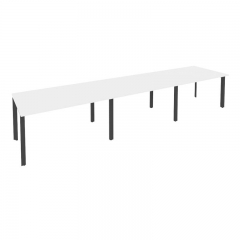 Стол переговорный 3 столешницы Рива ONIX O.MP-PRG-3.3 Белый Бриллиант/Антрацит