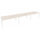 Стол переговорный 3 столешницы Рива ONIX O.MP-PRG-3.4 Денвер Светлый/Белый