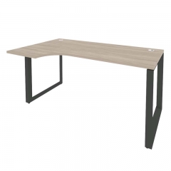 Стол эргономичный левый на О-образном м/к Рива ONIX O.MO-SA-1L Дуб Аттик/Антрацит