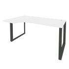 Стол эргономичный левый на О-образном м/к Рива ONIX O.MO-SA-1L Белый Бриллиант/Антрацит