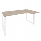 Стол эргономичный правый на О-образном м/к Рива ONIX O.MO-SA-1R Дуб Аттик/Белый