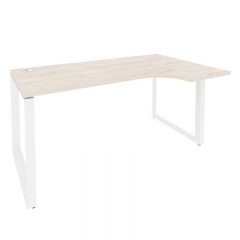 Стол эргономичный правый на О-образном м/к Рива ONIX O.MO-SA-1R Денвер Светлый/Белый