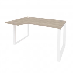 Стол эргономичный левый на О-образном м/к Рива ONIX O.MO-SA-2L Дуб Аттик/Белый