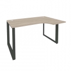 Стол эргономичный правый на О-образном м/к Рива ONIX O.MO-SA-2R Дуб Аттик/Антрацит