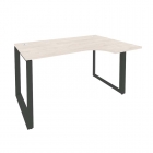 Стол эргономичный правый на О-образном м/к Рива ONIX O.MO-SA-2R Денвер Светлый/Антрацит