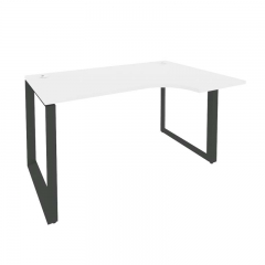 Стол эргономичный правый на О-образном м/к Рива ONIX O.MO-SA-2R Белый Бриллиант/Антрацит