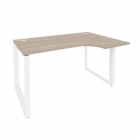 Стол эргономичный правый на О-образном м/к Рива ONIX O.MO-SA-2R Дуб Аттик/Белый