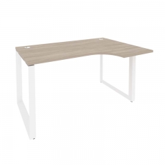 Стол эргономичный правый на О-образном м/к Рива ONIX O.MO-SA-2R Дуб Аттик/Белый