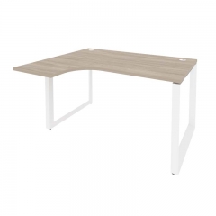 Стол эргономичный левый на О-образном м/к Рива ONIX O.MO-SA-3L Дуб Аттик/Белый
