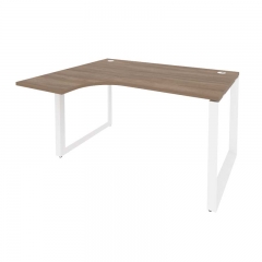 Стол эргономичный левый на О-образном м/к Рива ONIX O.MO-SA-3L Дуб Аризона/Белый