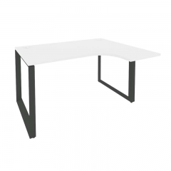 Стол эргономичный правый на О-образном м/к Рива ONIX O.MO-SA-3R Белый Бриллиант/Антрацит