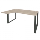 Стол эргономичный левый на О-образном м/к Рива ONIX O.MO-SA-4L Дуб Аттик/Антрацит