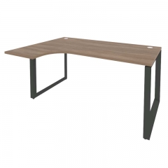 Стол эргономичный левый на О-образном м/к Рива ONIX O.MO-SA-4L Дуб Аризона/Антрацит